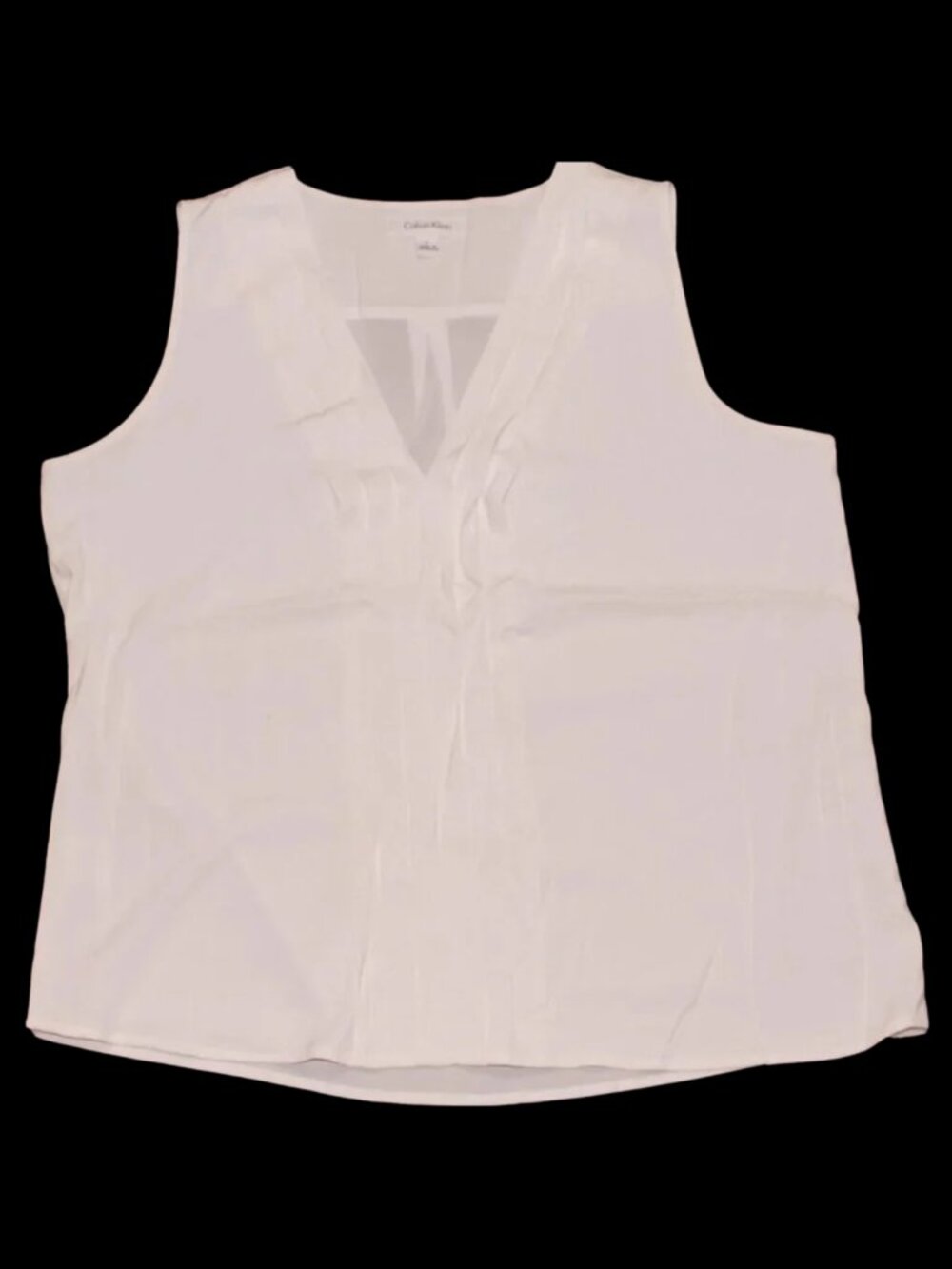 Calvin Klein Women's Sleeveless White Shirt SM6TG79A NWOT Size L